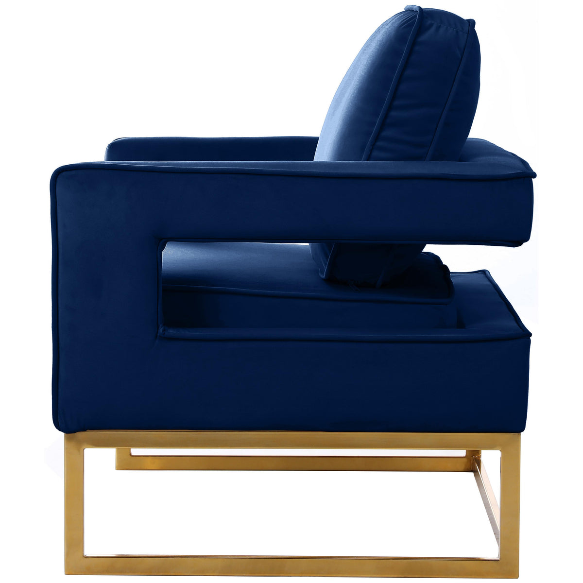 Meridian Noah Navy Velvet Accent Chair