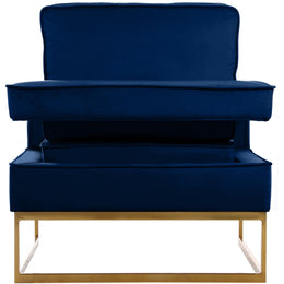 Meridian Noah Navy Velvet Accent Chair