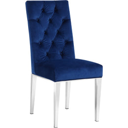 Meridian Juno Navy Velvet Dining Chair