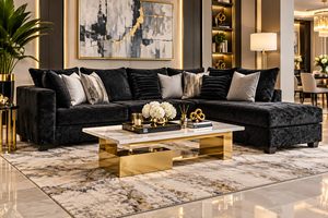 S300 Downy Sectional (Black)