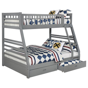 Ashton 2-drawer Wood  Over  Bunk Bed
