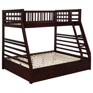 Ashton 2-drawer Wood  Over  Bunk Bed