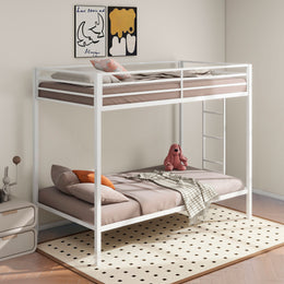 Alevera Metal Bunk Bed with Ladder Black