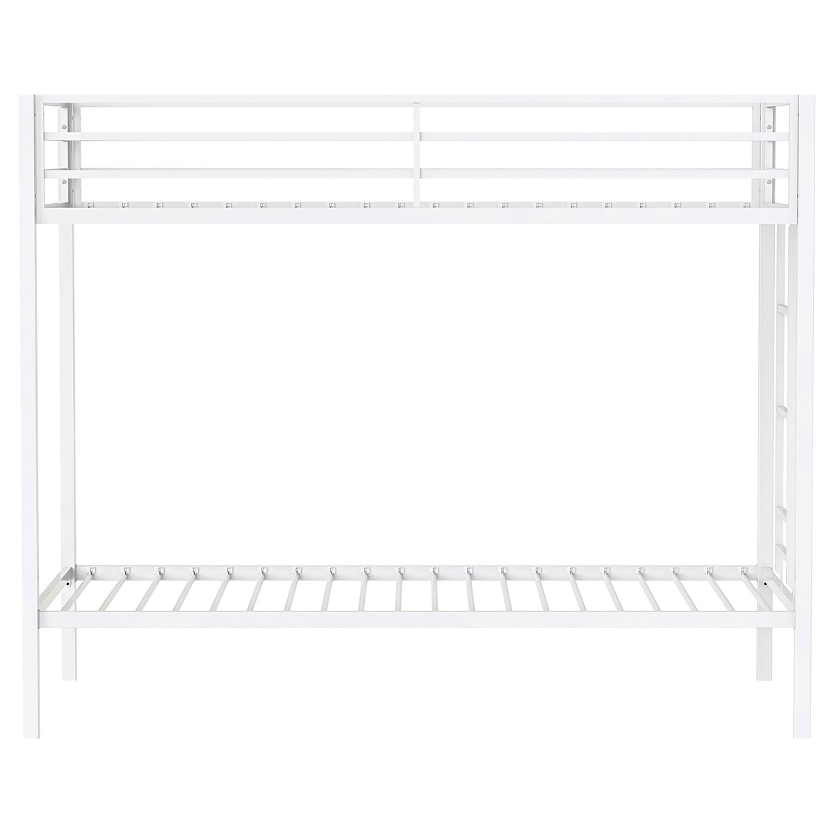 Alevera Metal Bunk Bed with Ladder Black