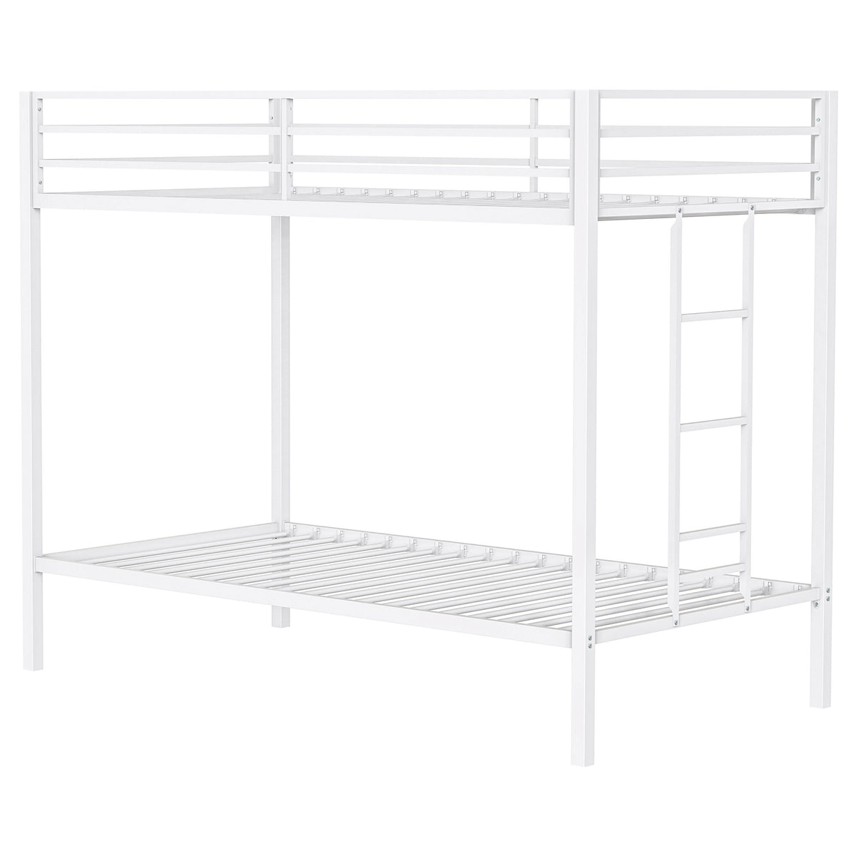 Alevera Metal Bunk Bed with Ladder Black