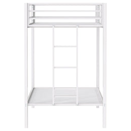 Alevera Metal Bunk Bed with Ladder Black