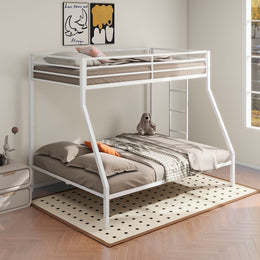 Alevera Metal Bunk Bed with Ladder Black