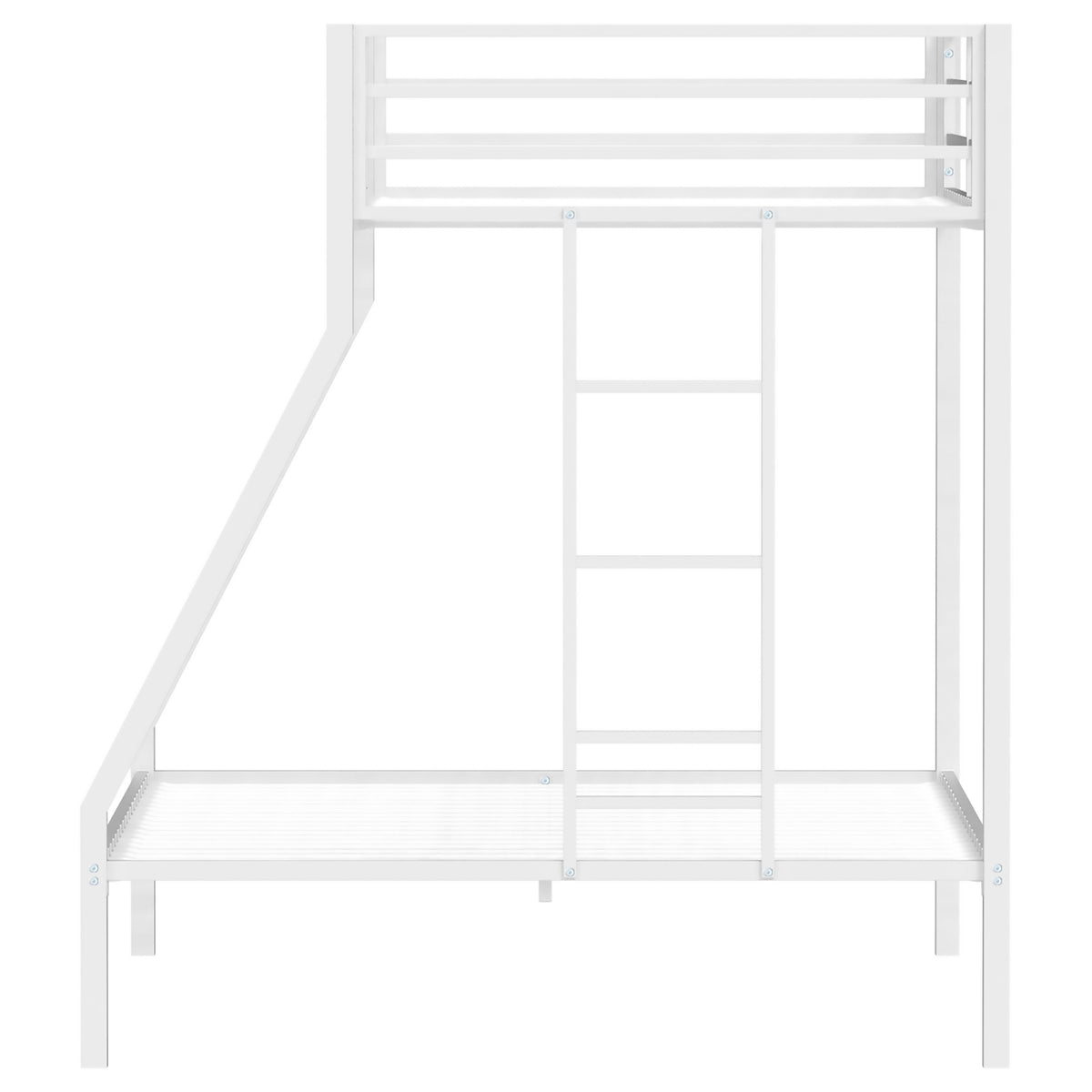 Alevera Metal Bunk Bed with Ladder Black