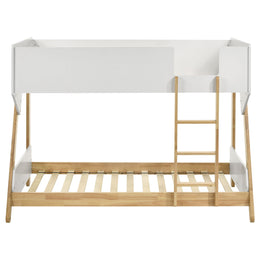 Wyatt Wood  Over  Bunk Bed White and Natural