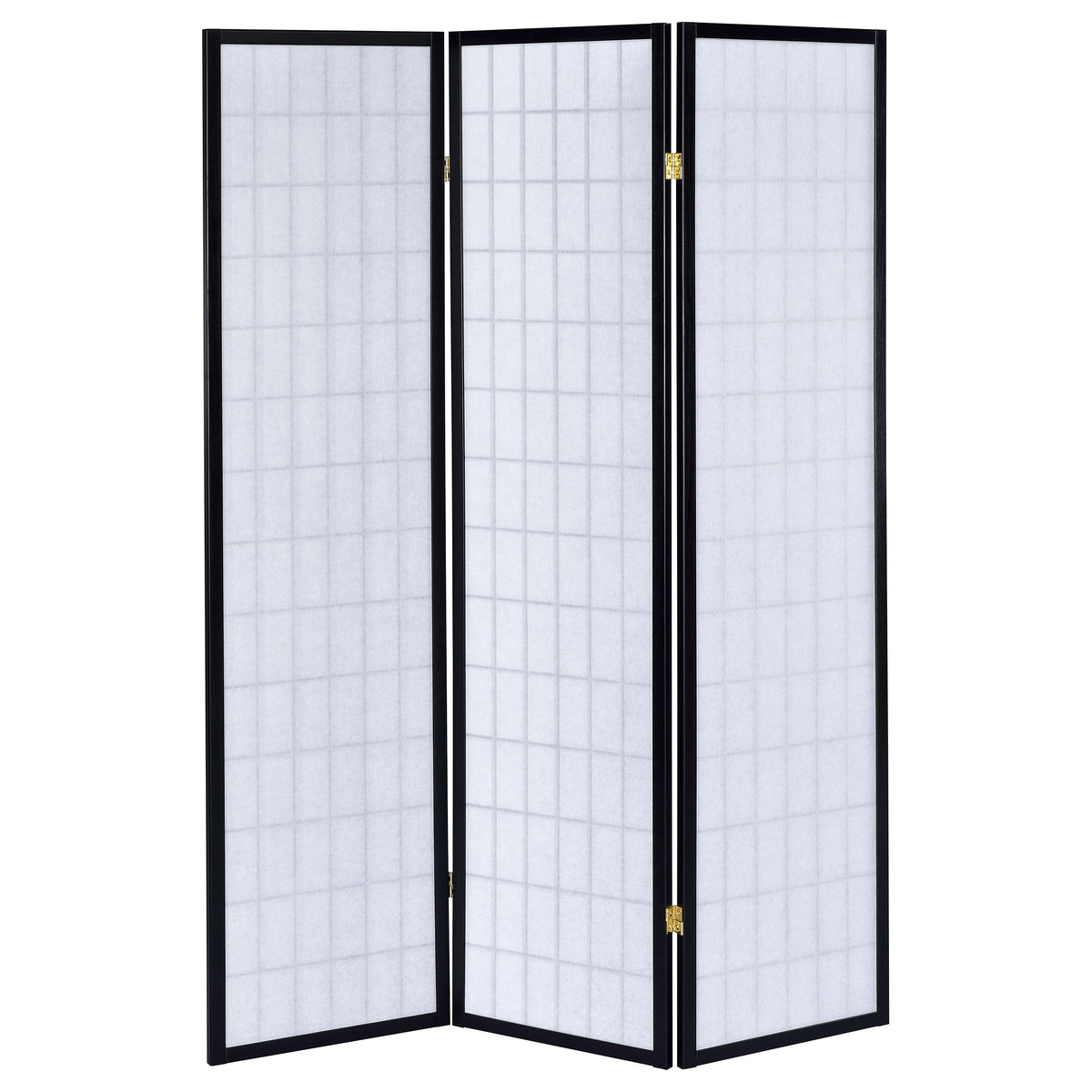 Carrie 3-Panel Room Divider Folding Shoji Screen Black