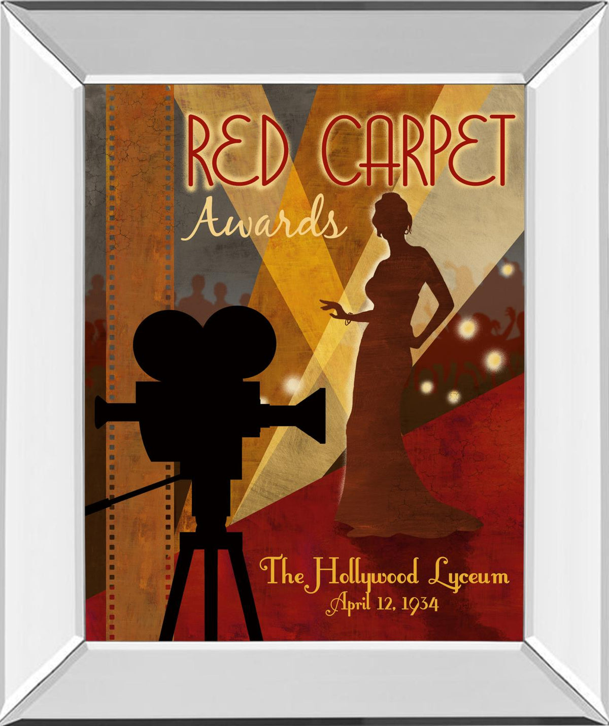 Mirrored Frame Red Carpet Awards By Conrad Knutsen 22X26 Mirror Frame Print