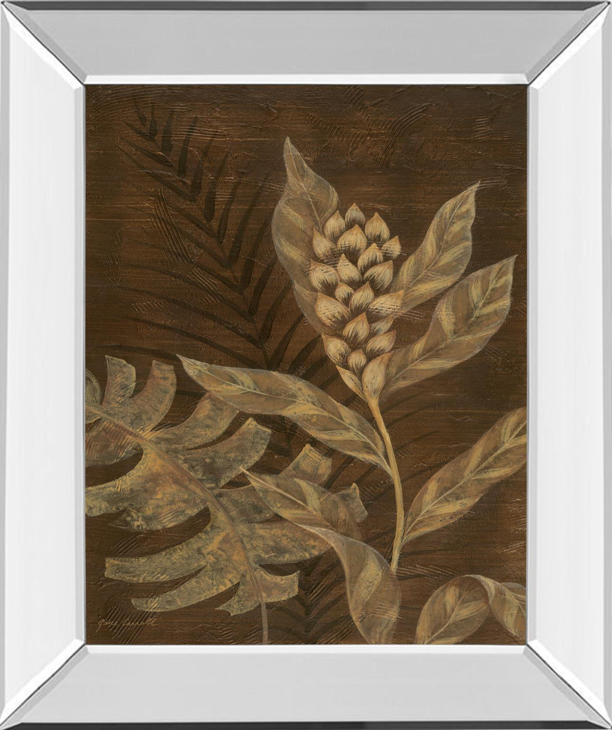 Mirrored Frame Tropical Night Ii By Jane Carroll 22X26 Mirror Frame Print