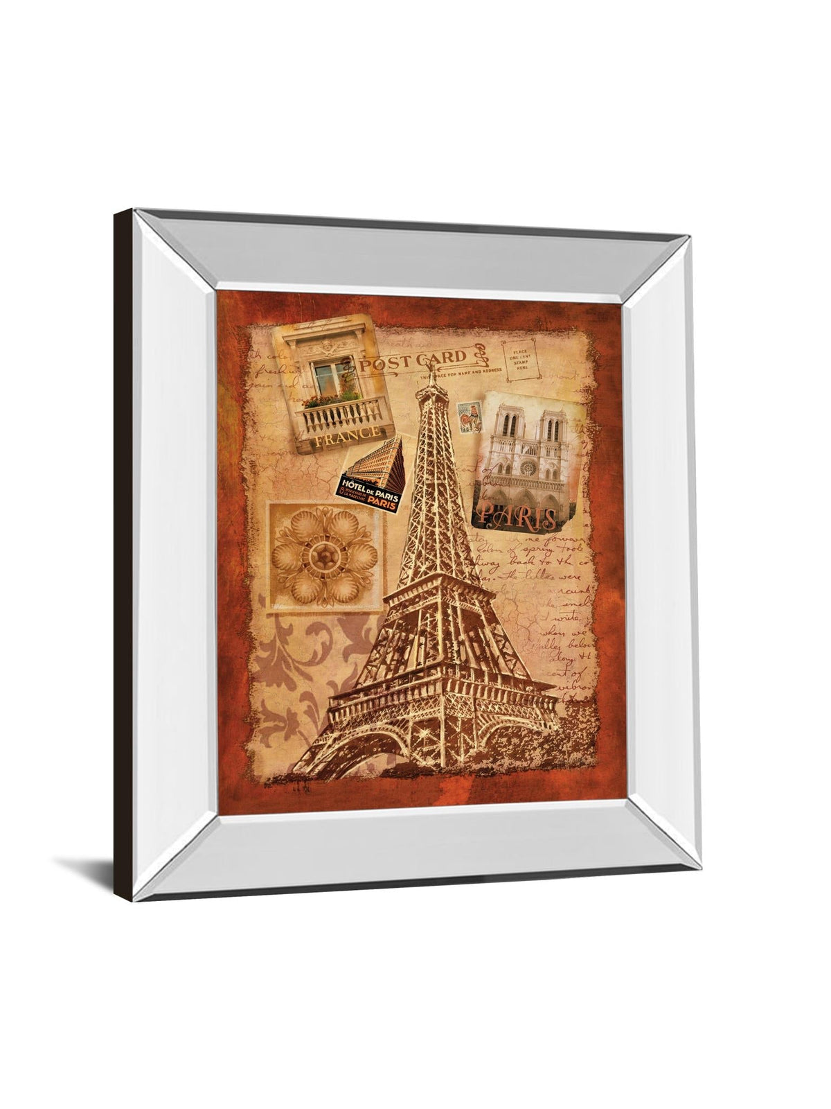 Mirrored Frame Memories Of Paris By Conrad Knutsen 22X26 Mirror Frame Print
