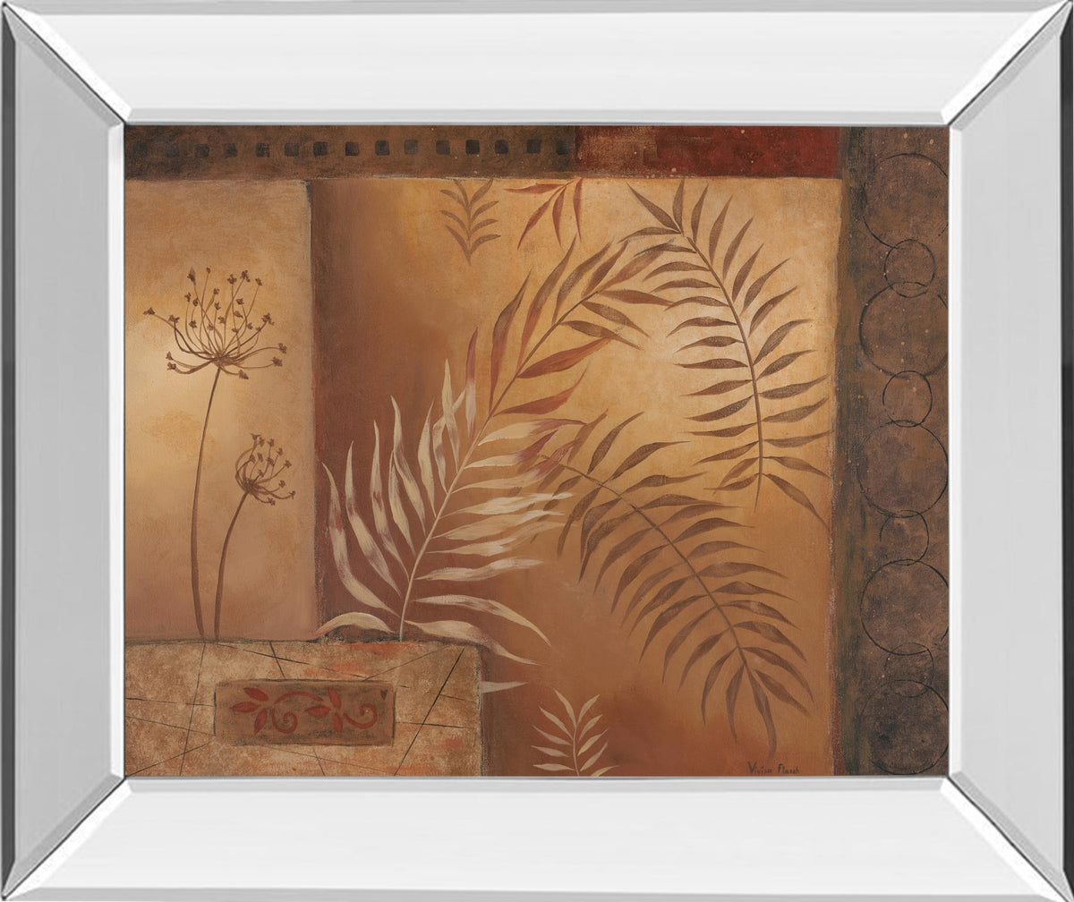 Mirrored Frame Modern Fern I By Vivian Flasch 22X26 Mirror Frame Print