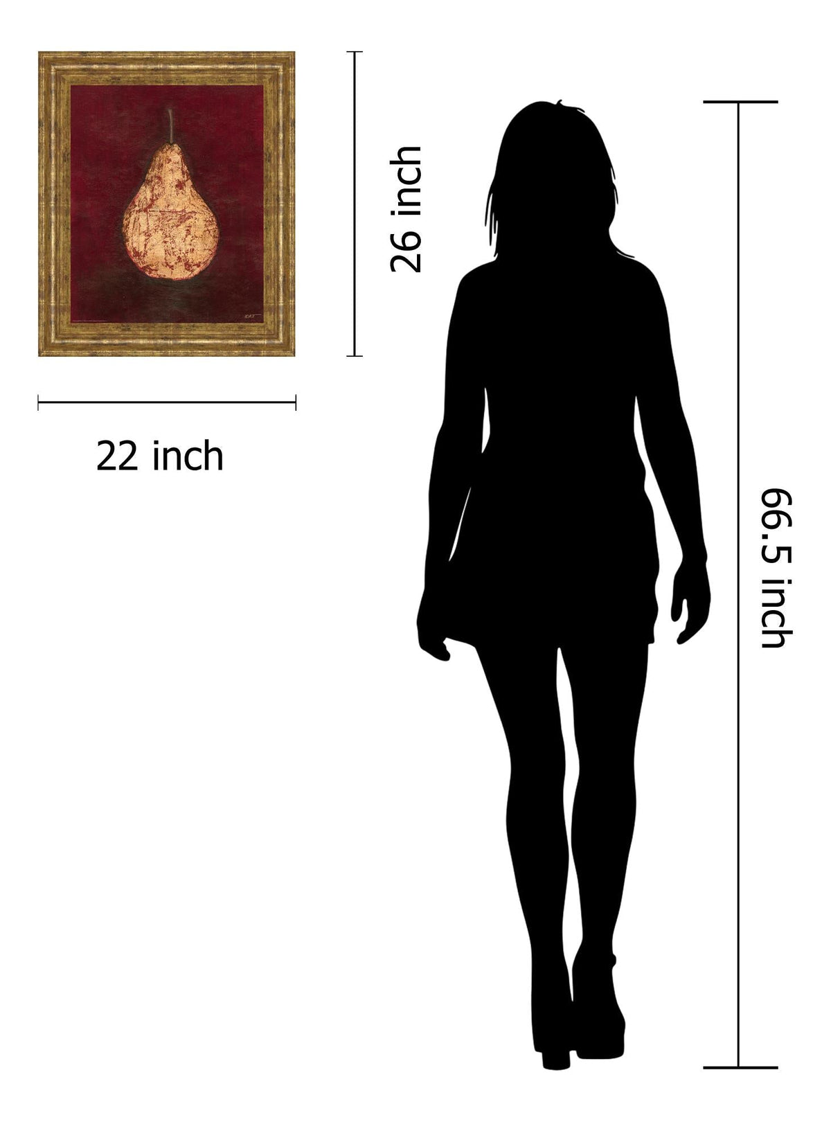 Gold Pear  By Norman Wyatt, Jr. 22X26 Framed Print
