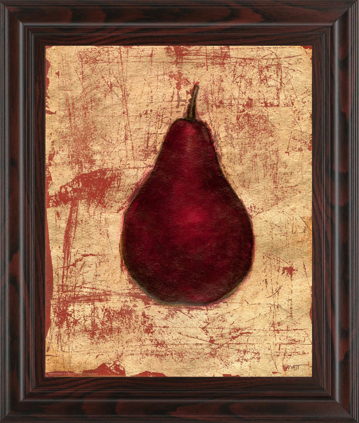 Crimson Pear  By Norman Wyatt, Jr. 22X26 Framed Print