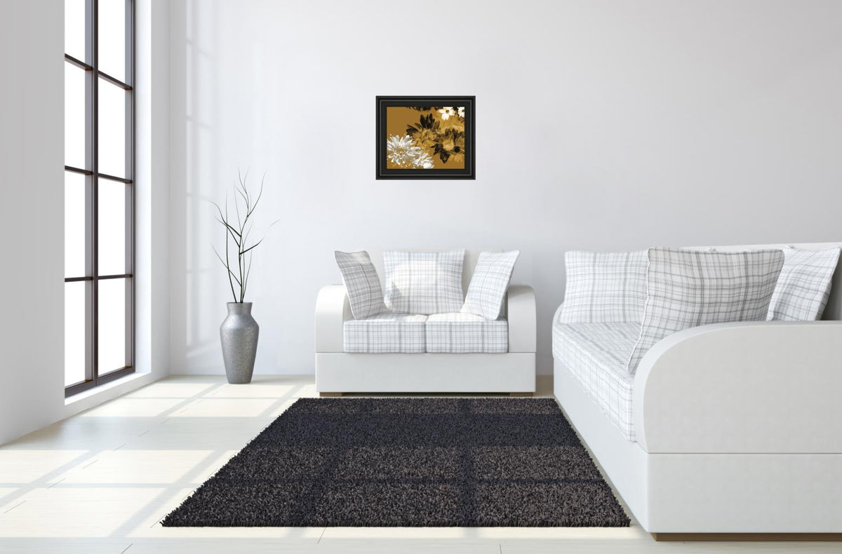 Golden Bloom I By A.Project 22X26 Framed Print