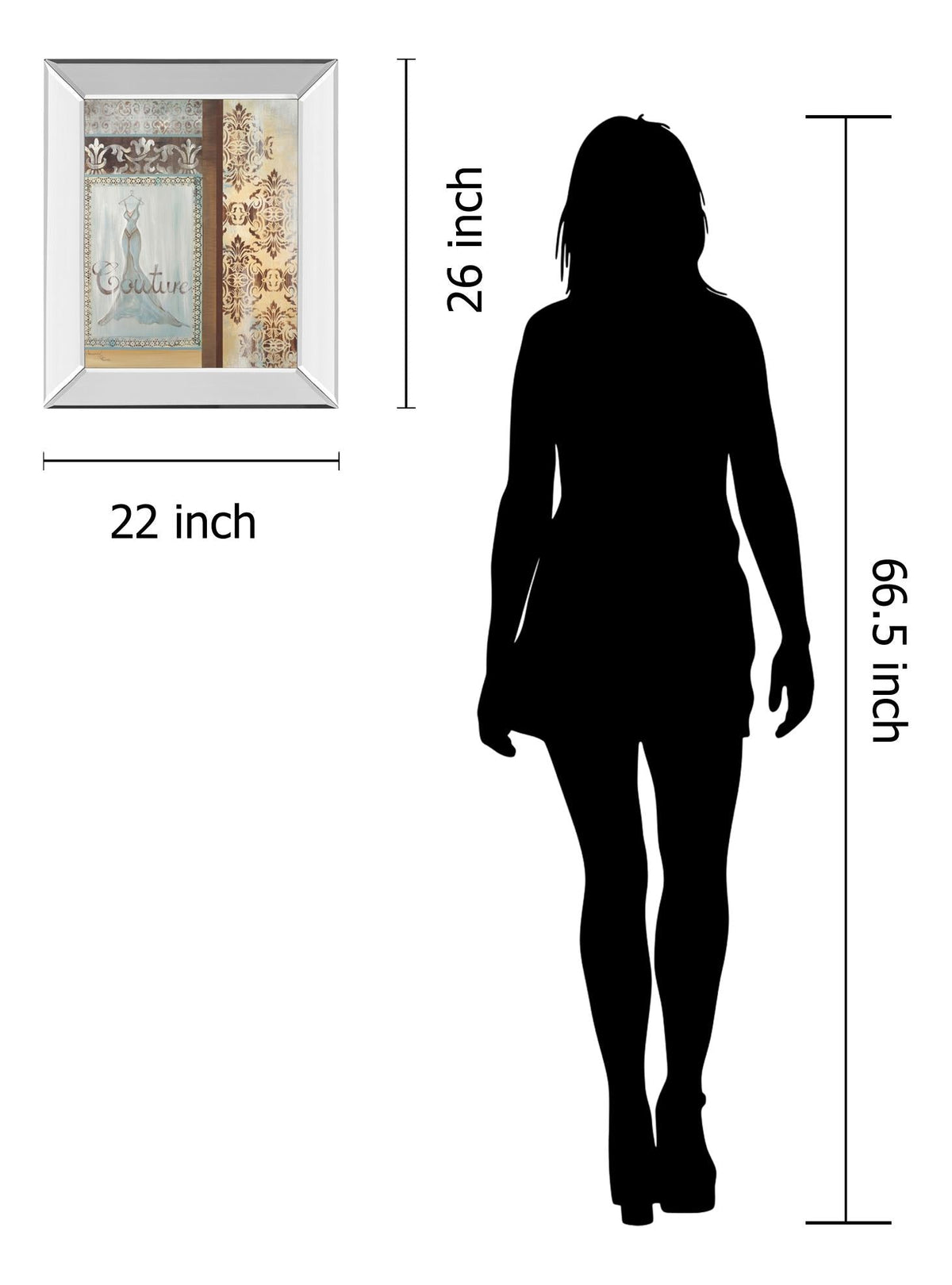 Mirrored Frame Couture By Hamkimipour-Ritter 22X26 Mirror Frame Print