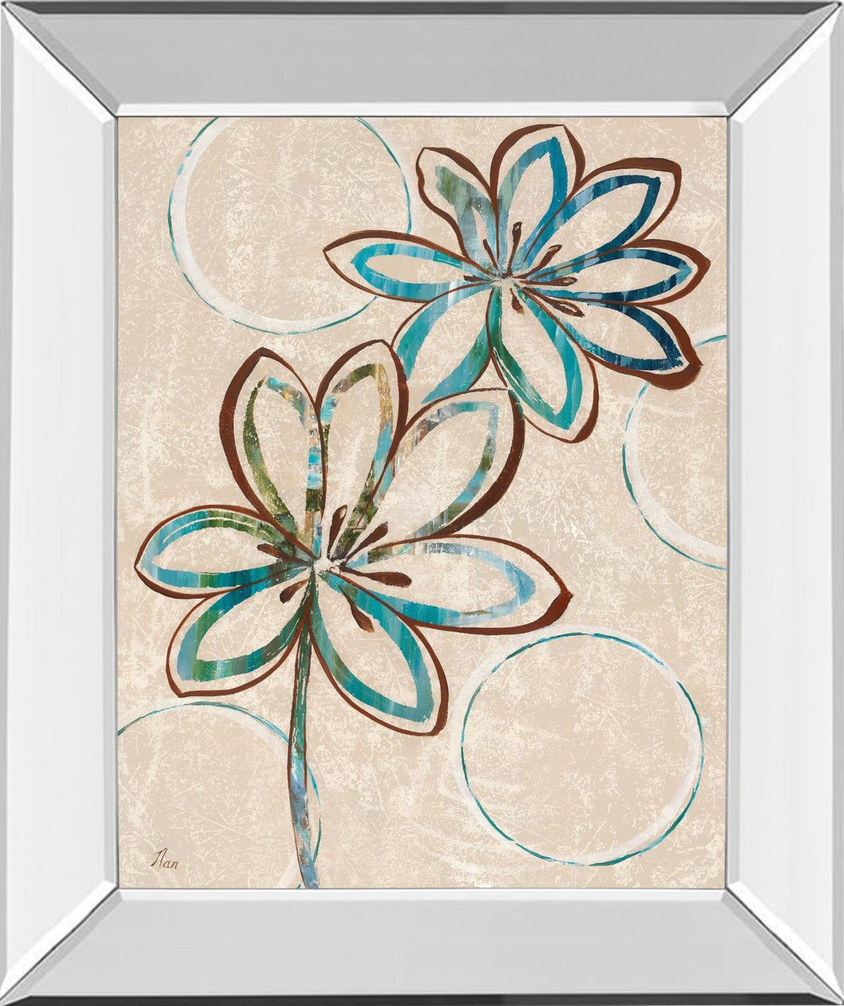 Mirrored Frame Tie Dye I By Nan 22X26 Mirror Frame Print
