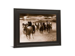 Running Horses By Monte Naglar 22X26 Framed Print