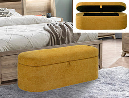 Philipa Storage Bench-Oatmeal Tweed