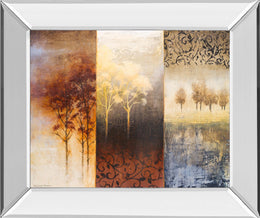 Mirrored Frame Lost In Trees I By Michael Marcon 22X26 Mirror Frame Print