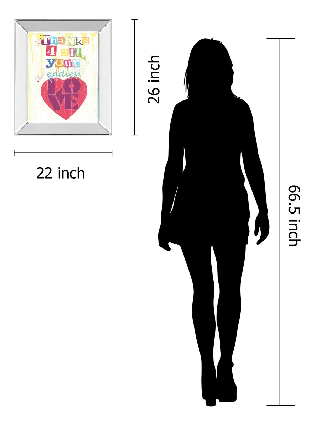 Mirrored Frame Must Be Love Ii By Tom Frazier 22X26 Mirror Frame Print