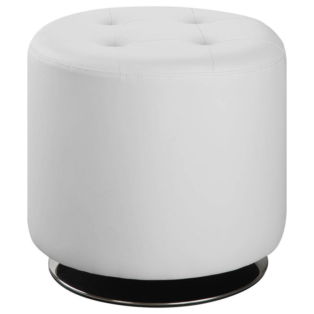 Bowman Round Upholstered Tufted Swivel Ottoman