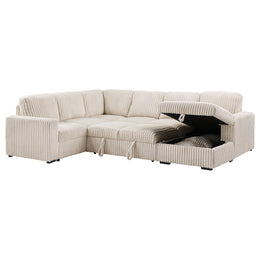 David Upholstered Reclining Sectional Sofa Smoke