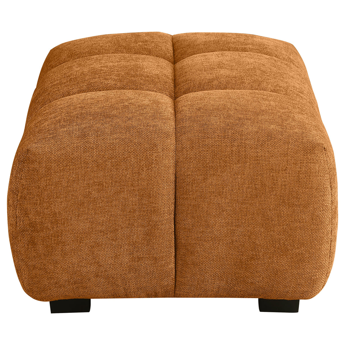 Camacho Rectangular Upholstered Tufted Ottoman Amber