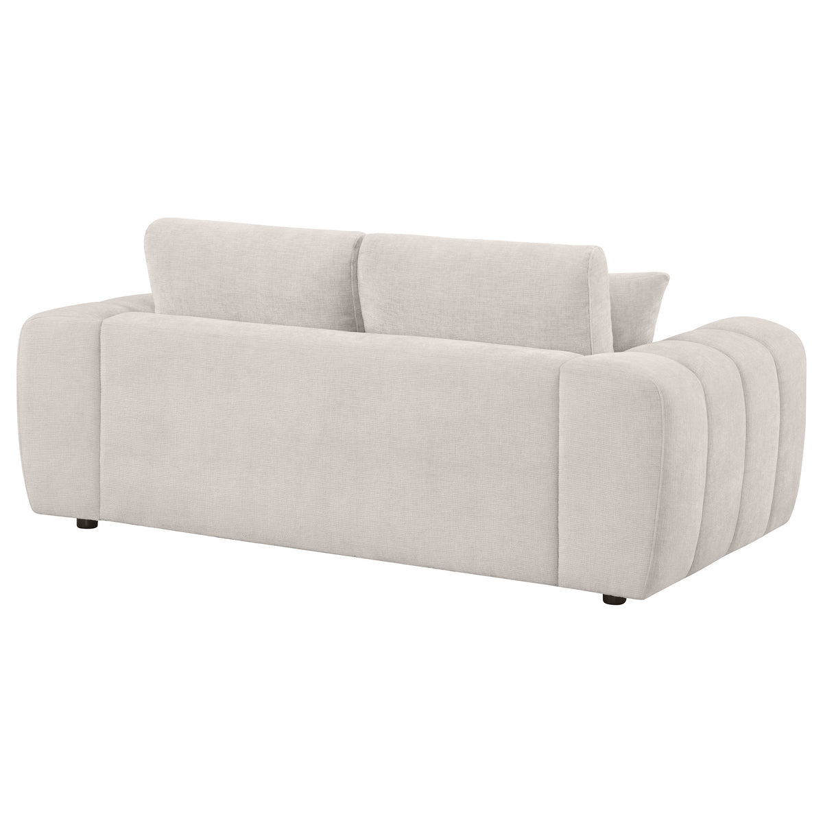 Burnett Chenille Upholstered Wide Arm Loveseat Ivory