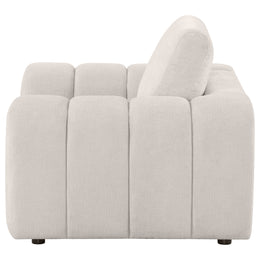 Burnett Chenille Upholstered Accent Chair Ivory