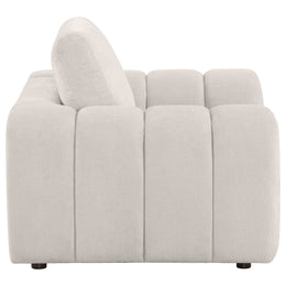 Burnett Chenille Upholstered Accent Chair Ivory