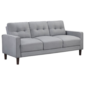 Bowen Upholstered Track Arm Tufted Sofa Beige