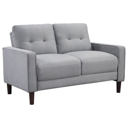 Bowen Upholstered Track Arm Tufted Loveseat Beige