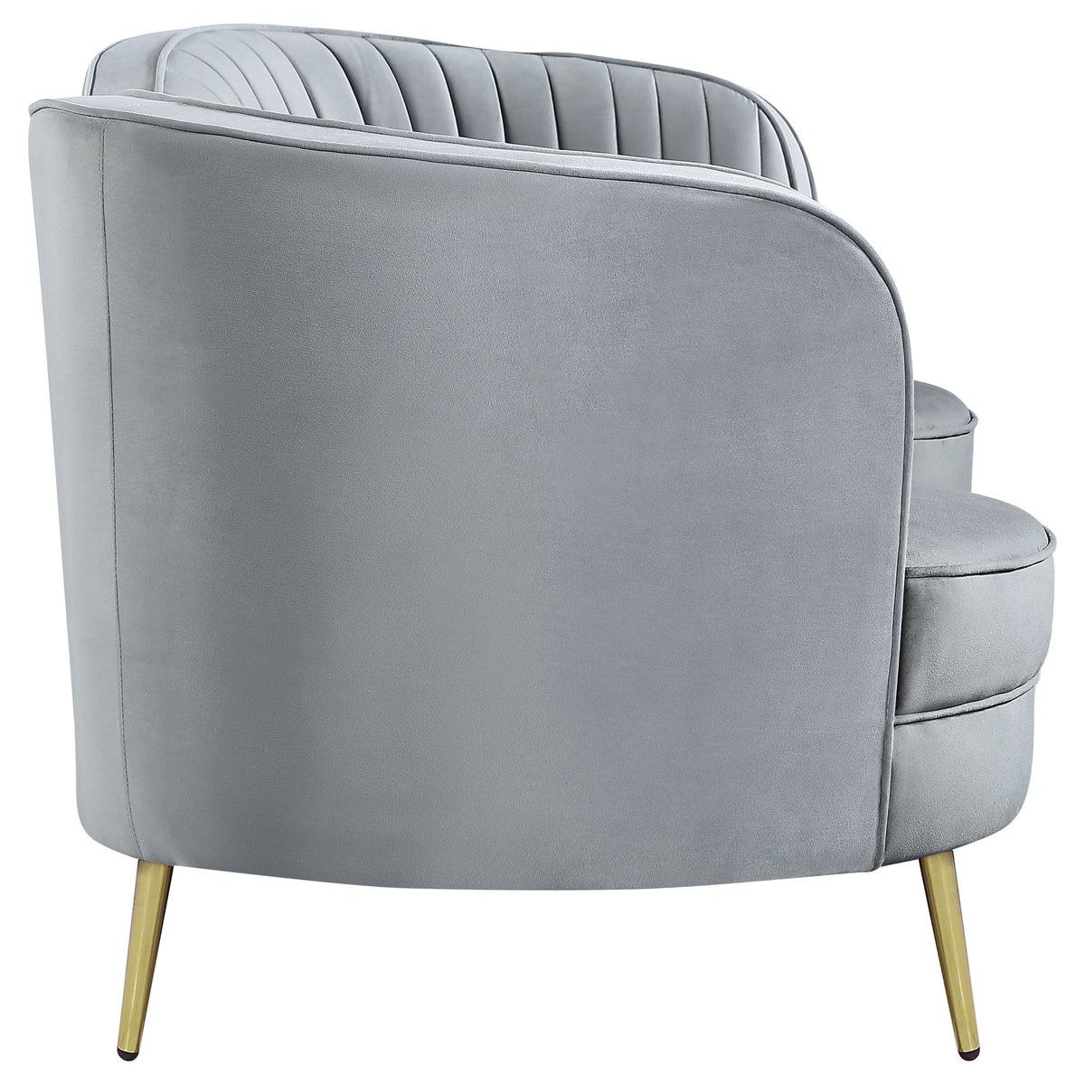 Sophia Upholstered Channel Tufted Loveseat Blue