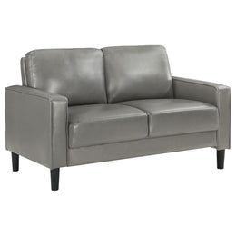 Ruth Upholstered Track Arm Loveseat Black