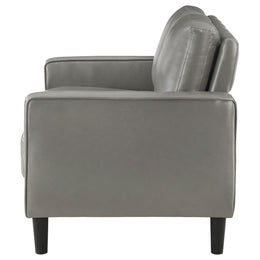 Ruth Upholstered Track Arm Loveseat Black