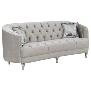 Avonlea Upholstered Sloped Arm Sofa Grey Fabric