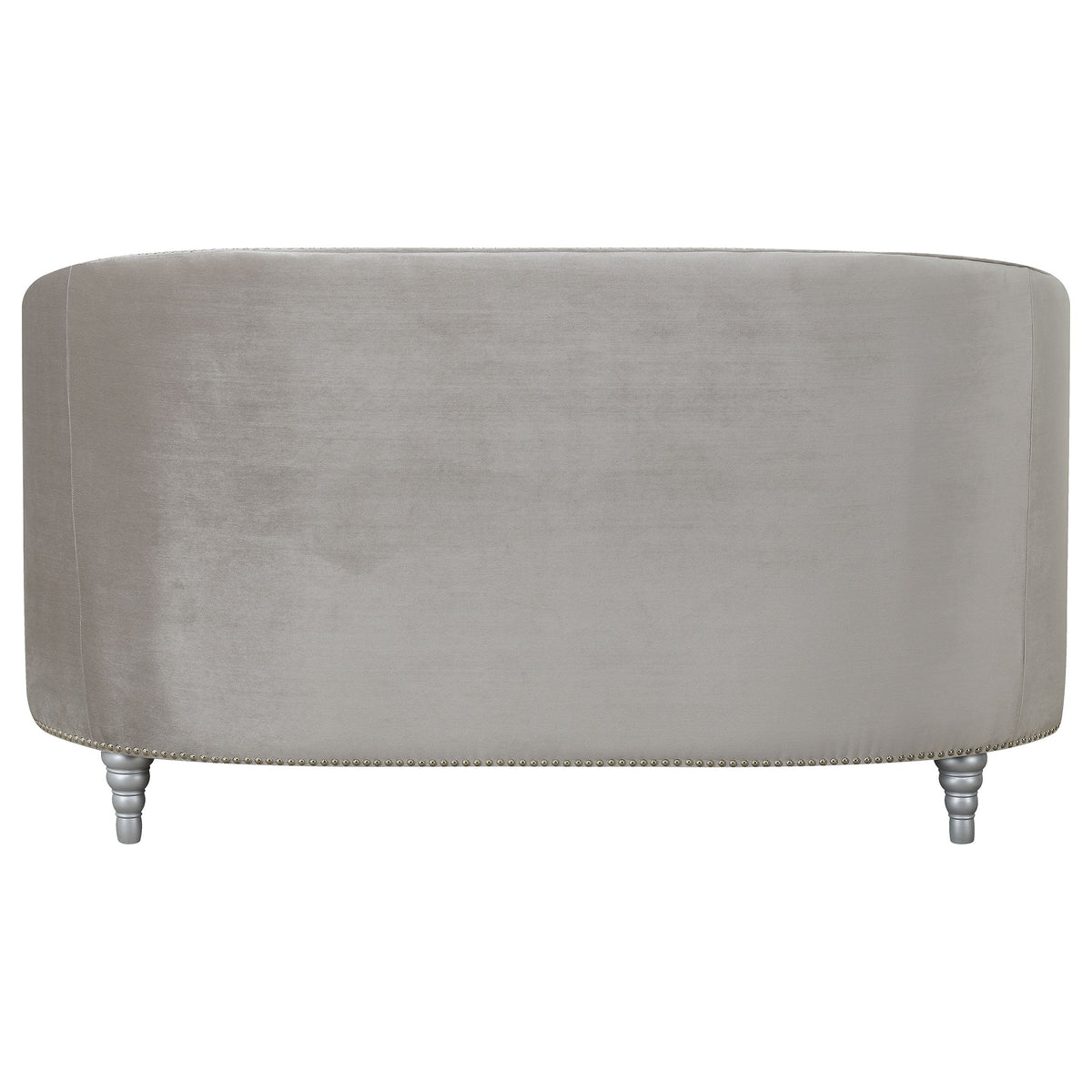 Avonlea Upholstered Sloped Arm Loveseat Grey Fabric