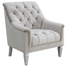 Avonlea Fabric Upholstered Sloped Arm Chair Grey Fabric