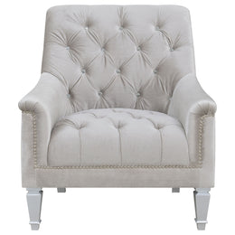 Avonlea Fabric Upholstered Sloped Arm Chair Grey Fabric