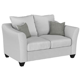 Salizar Upholstered Flared Arm Loveseat Charcoal Grey