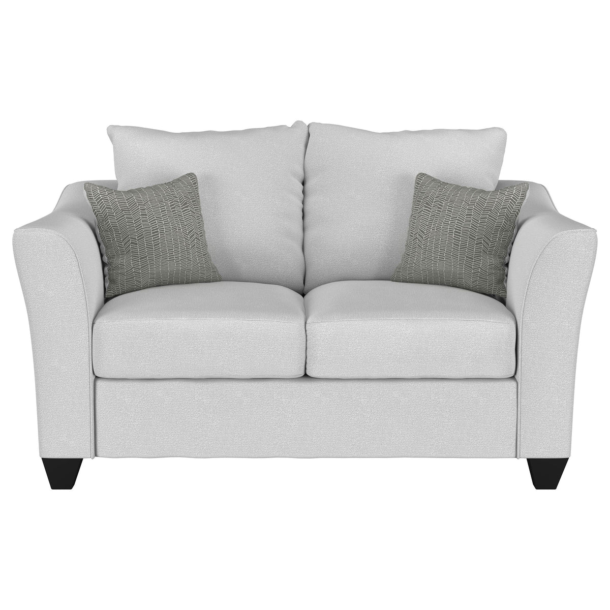 Salizar Upholstered Flared Arm Loveseat Charcoal Grey