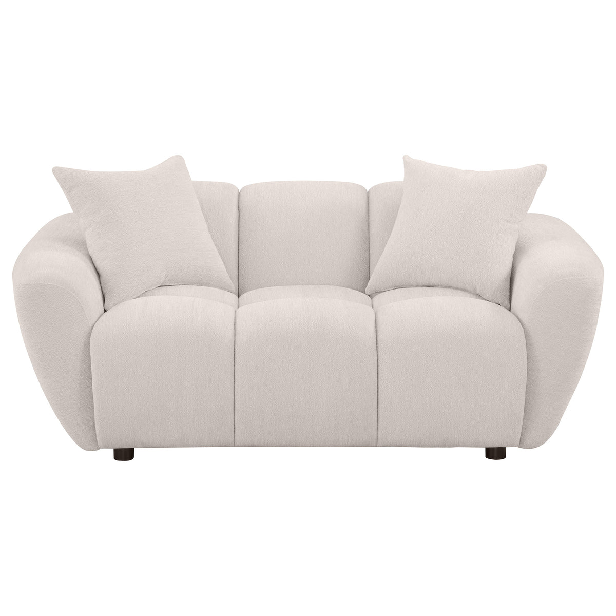 Destino Chenille Upholstered Splayed Arm Loveseat Greige