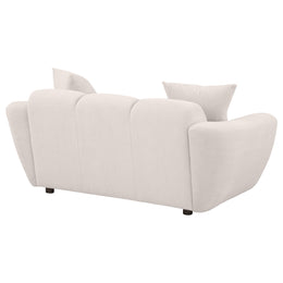 Destino Chenille Upholstered Splayed Arm Loveseat Greige