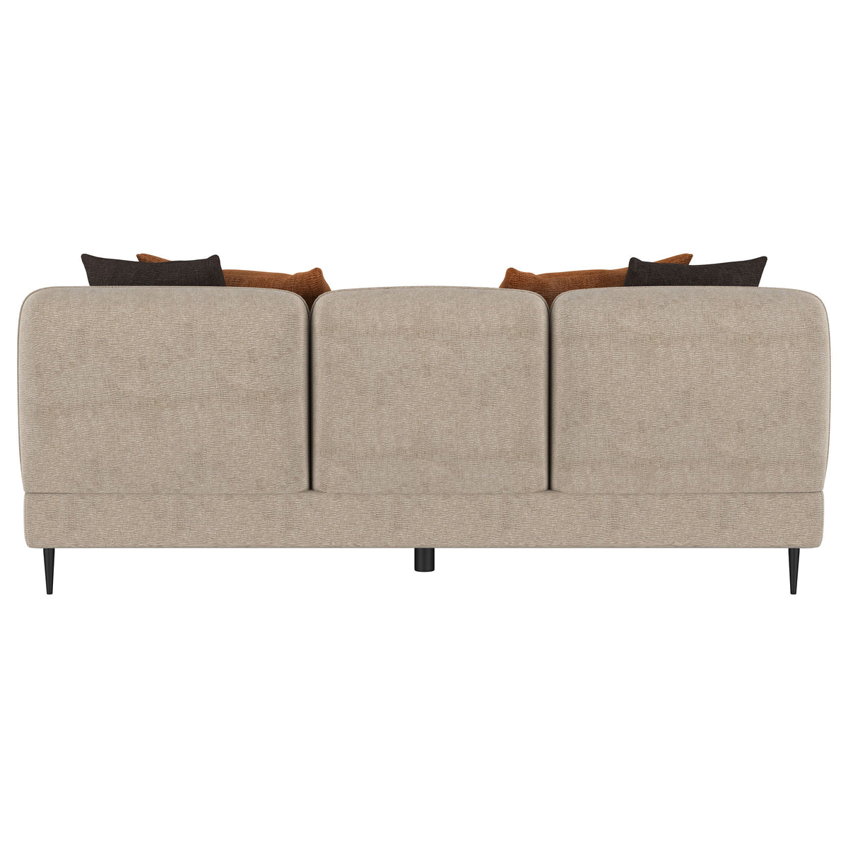 Jade Chenille Upholstered Modern Track Arm Sofa Green