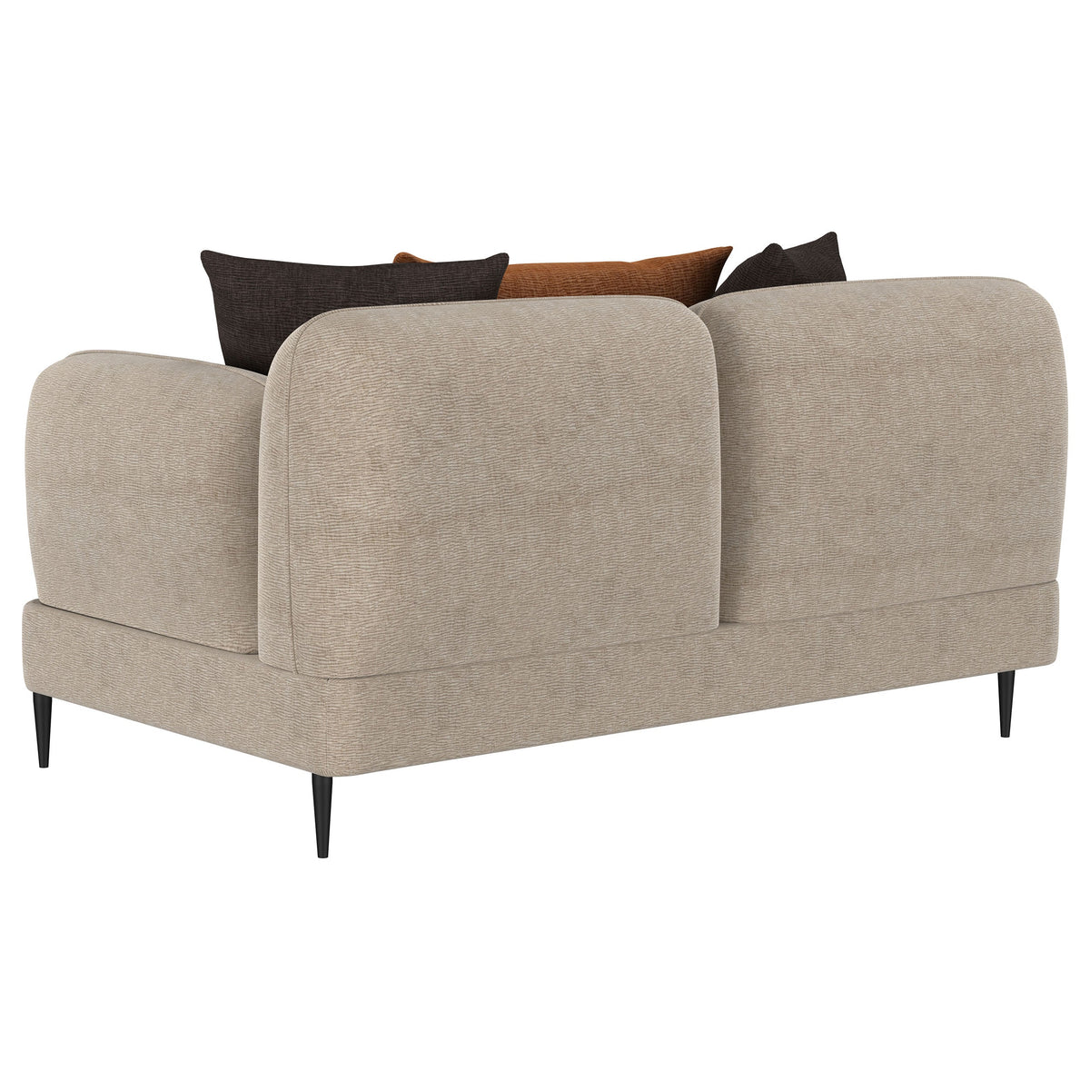 Jade Chenille Upholstered Modern Track Arm Loveseat Green