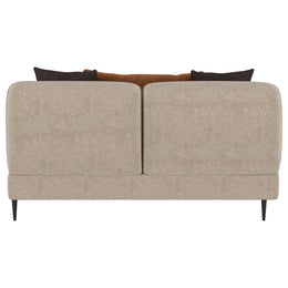 Jade Chenille Upholstered Modern Track Arm Loveseat Green