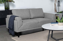 Rilynn Upholstered Track Arm Loveseat Brown